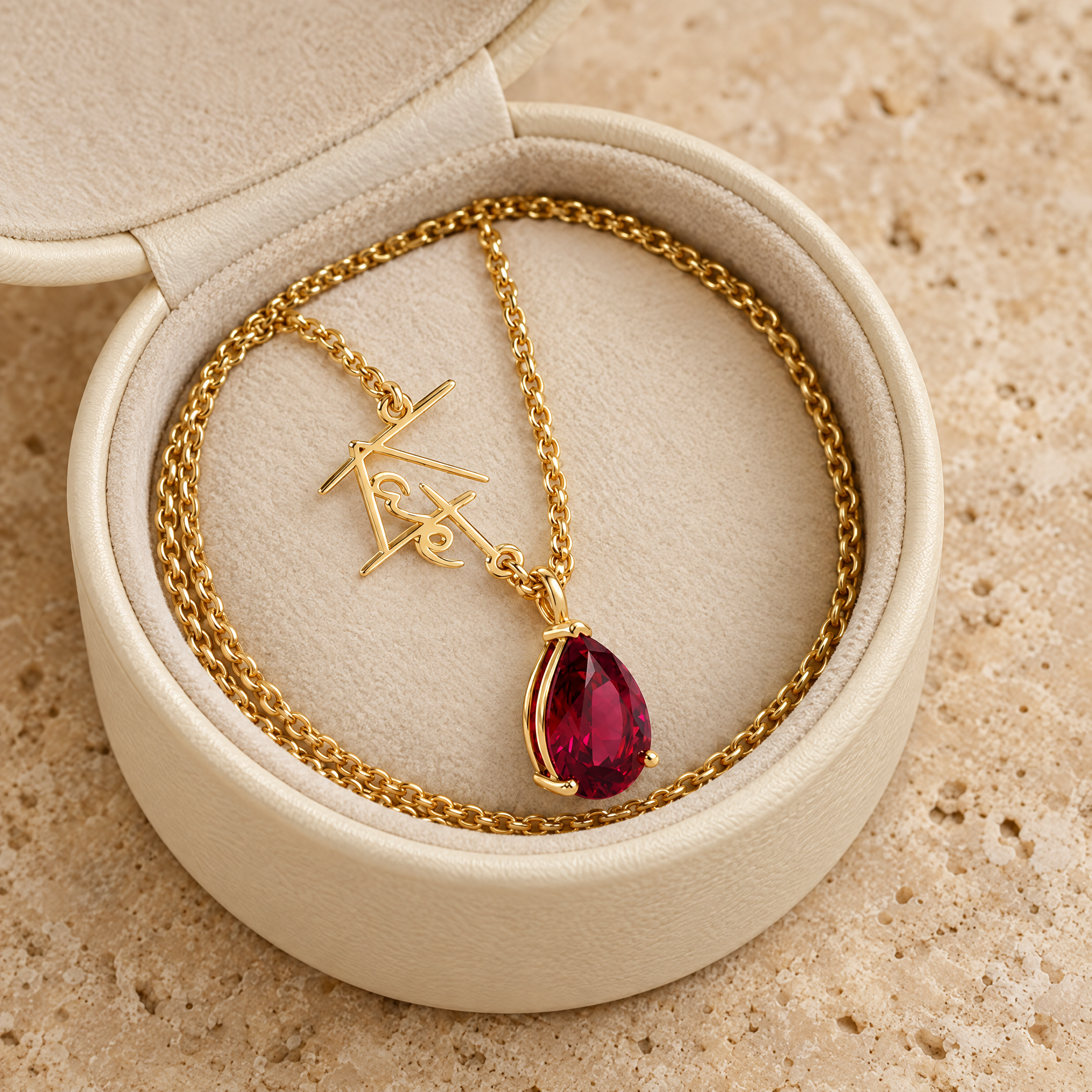 Name & Birthstone Charm Necklace