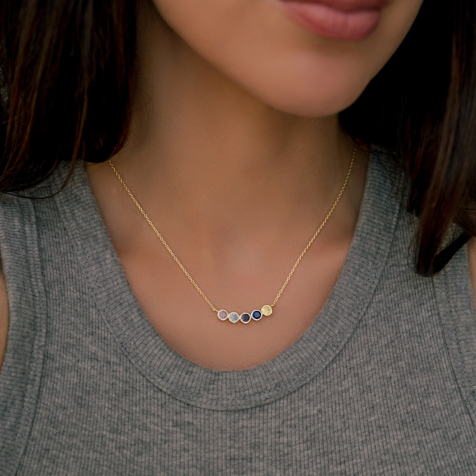 Family Birthstones Necklace