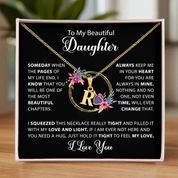 To my Daughter - Birthstone Love Letter Necklace