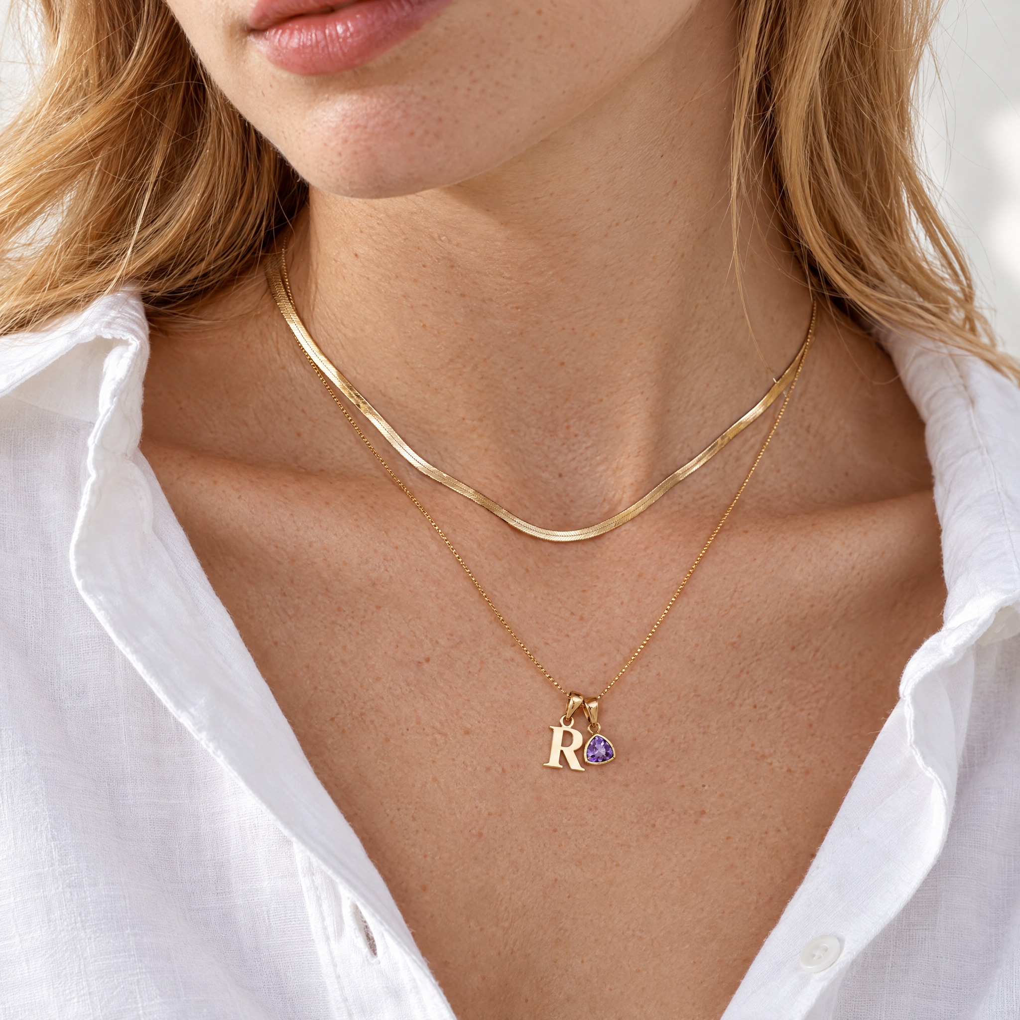 To my Daughter - Birthstone Love Letter Necklace