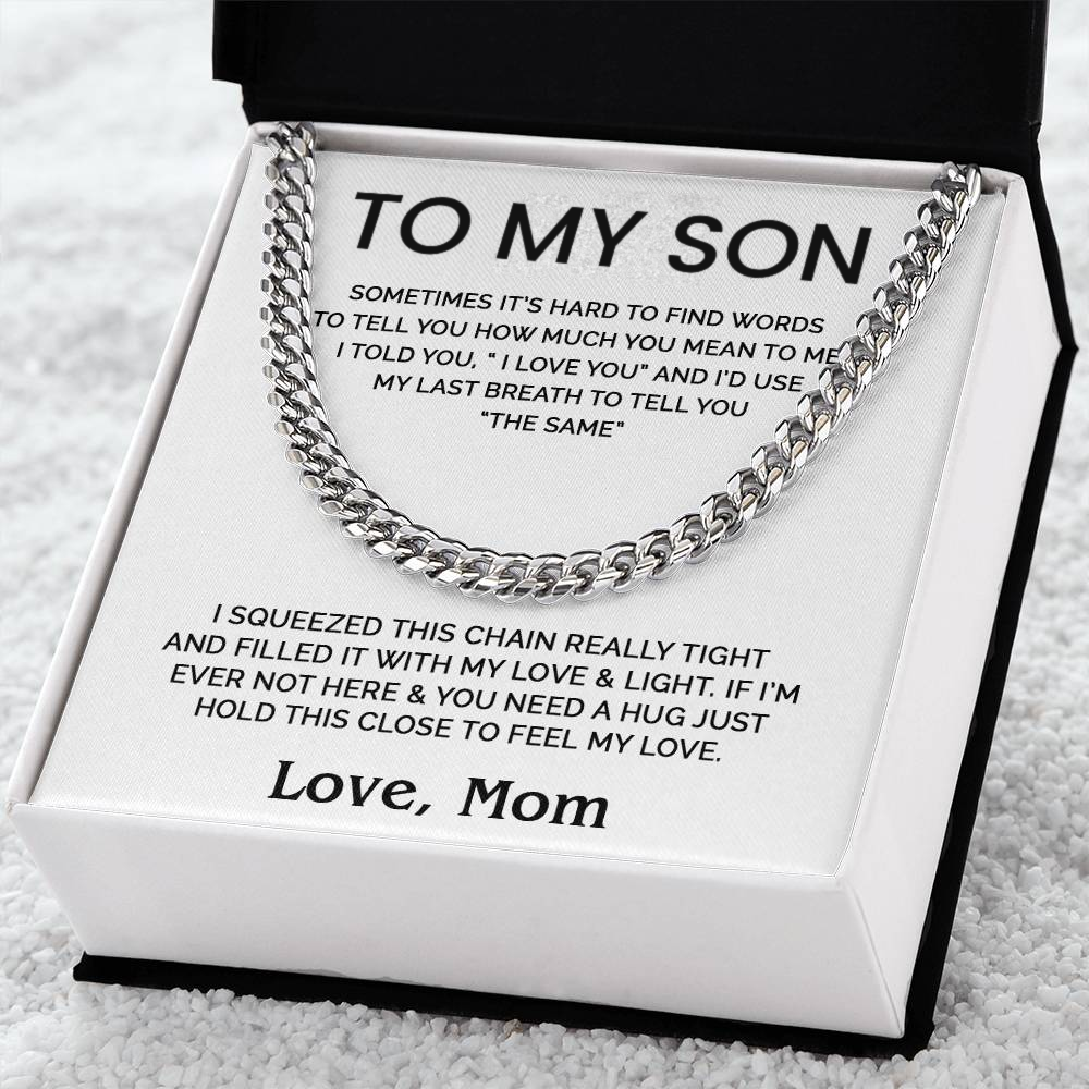 To my Son - Cuban Chain Necklace