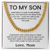 To my Son - Cuban Chain Necklace