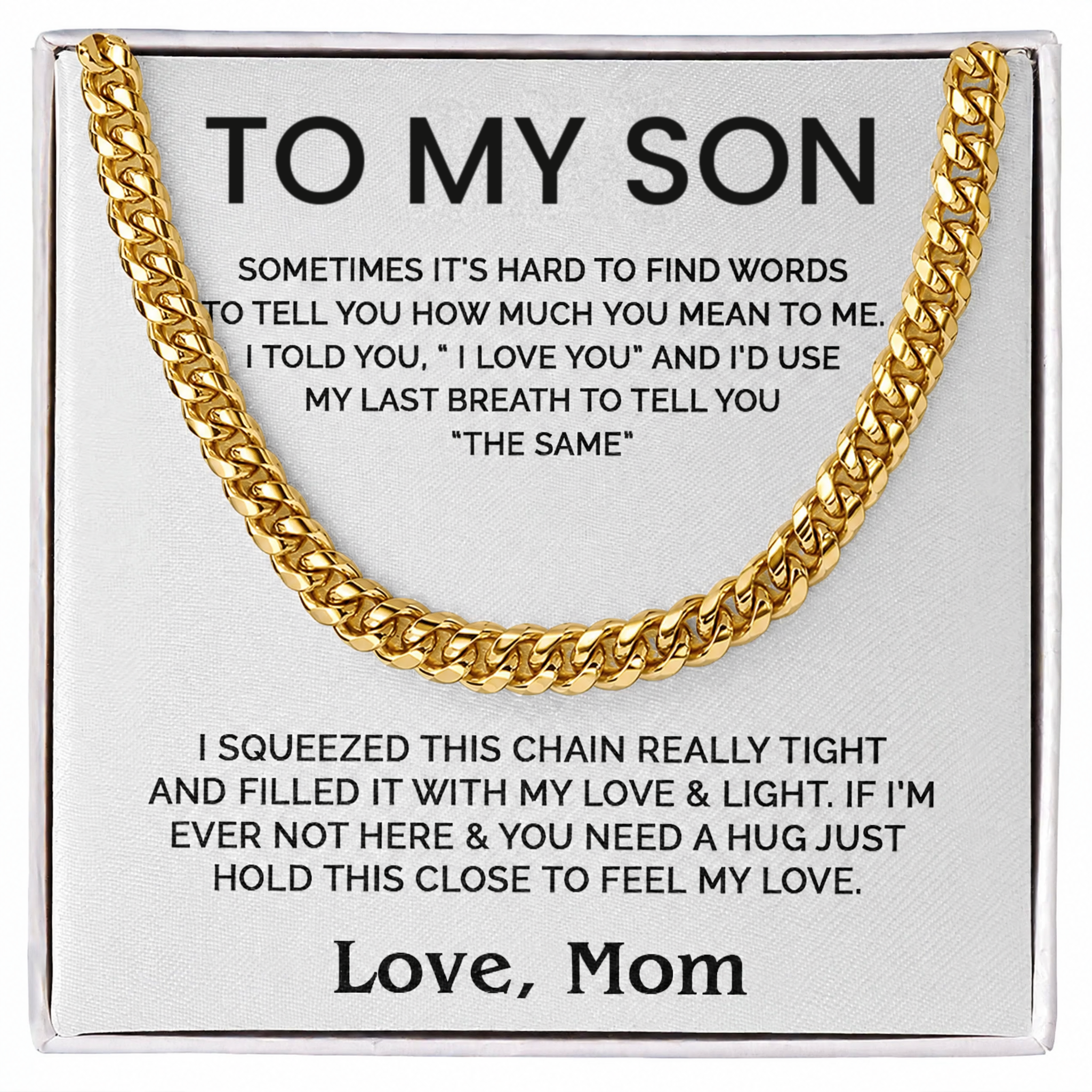 To my Son - Cuban Chain Necklace