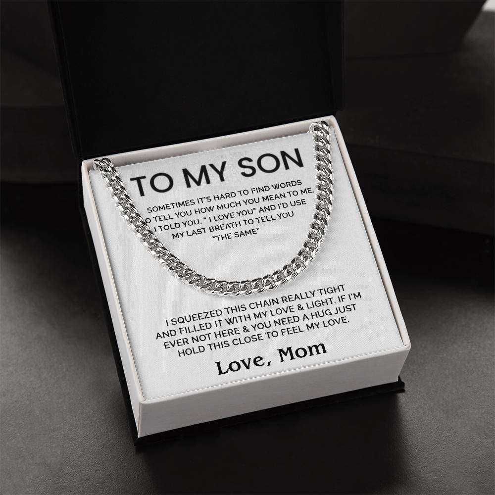 To my Son - Cuban Chain Necklace