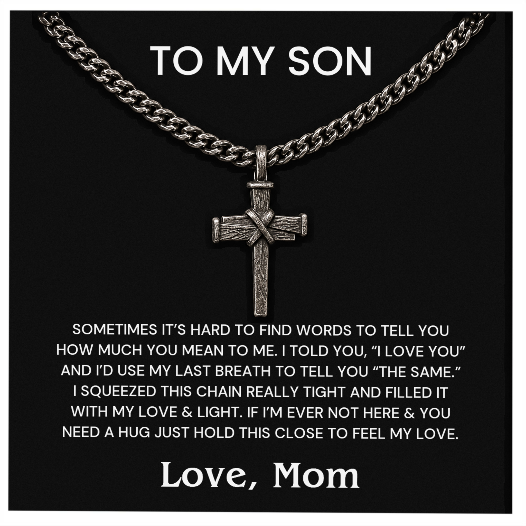 To my Son - Nailed to the Cross Necklace