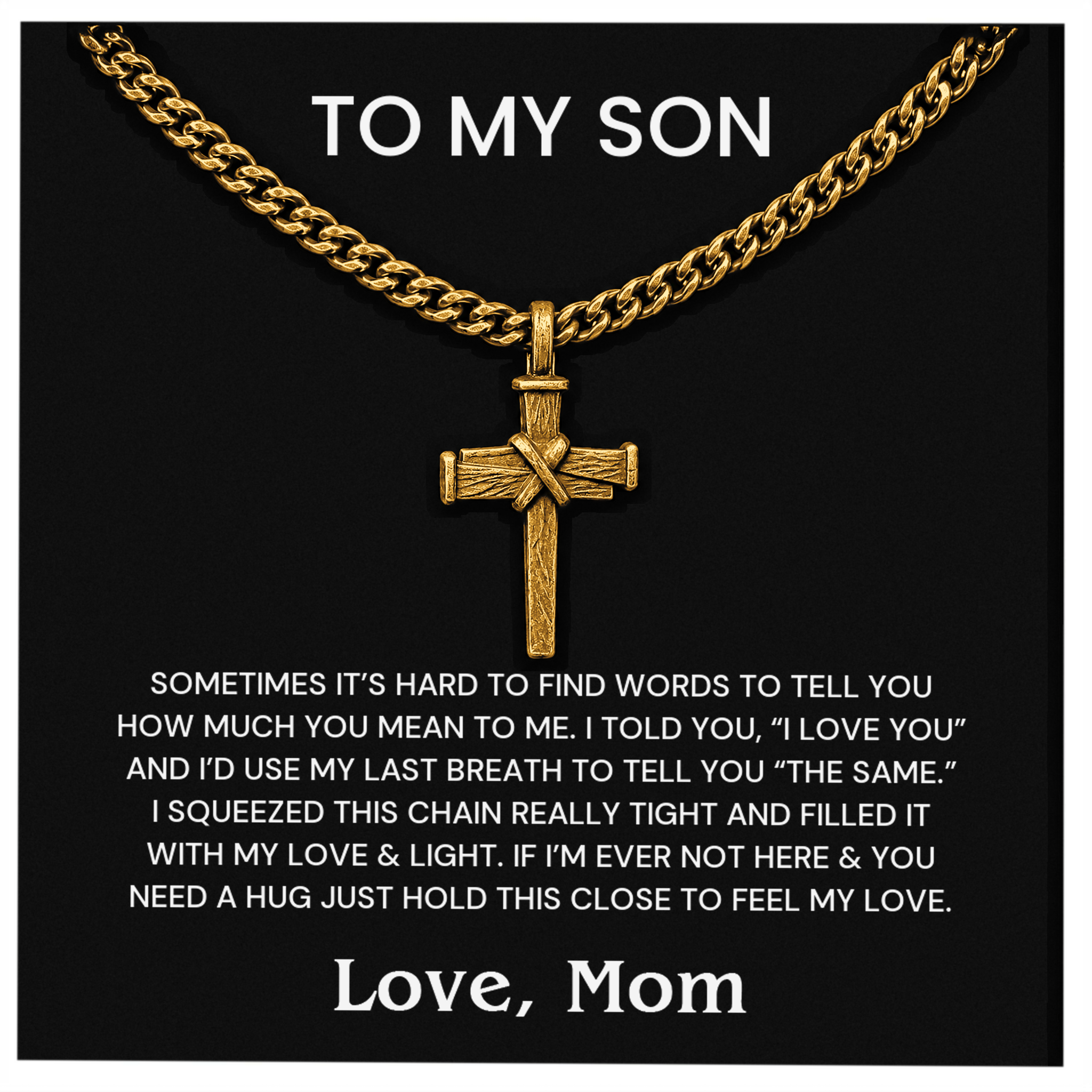 To my Son - Nailed to the Cross Necklace