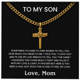 À mon Fils - Collier Croix en Clous