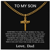 To my Son - Nailed to the Cross Necklace