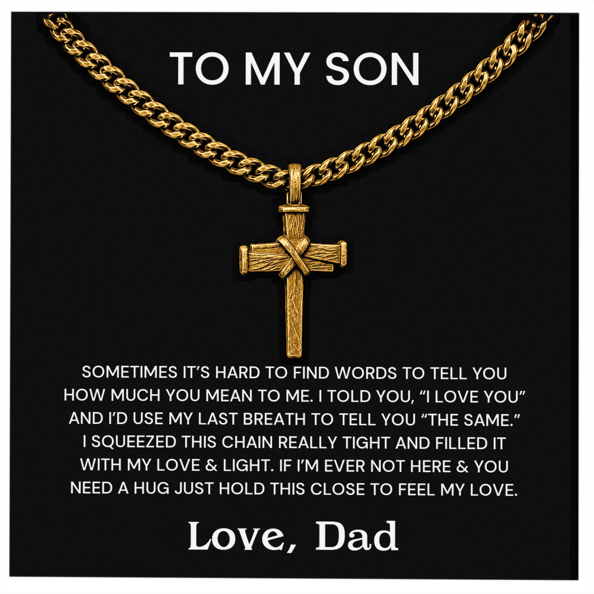 To my Son - Nailed to the Cross Necklace