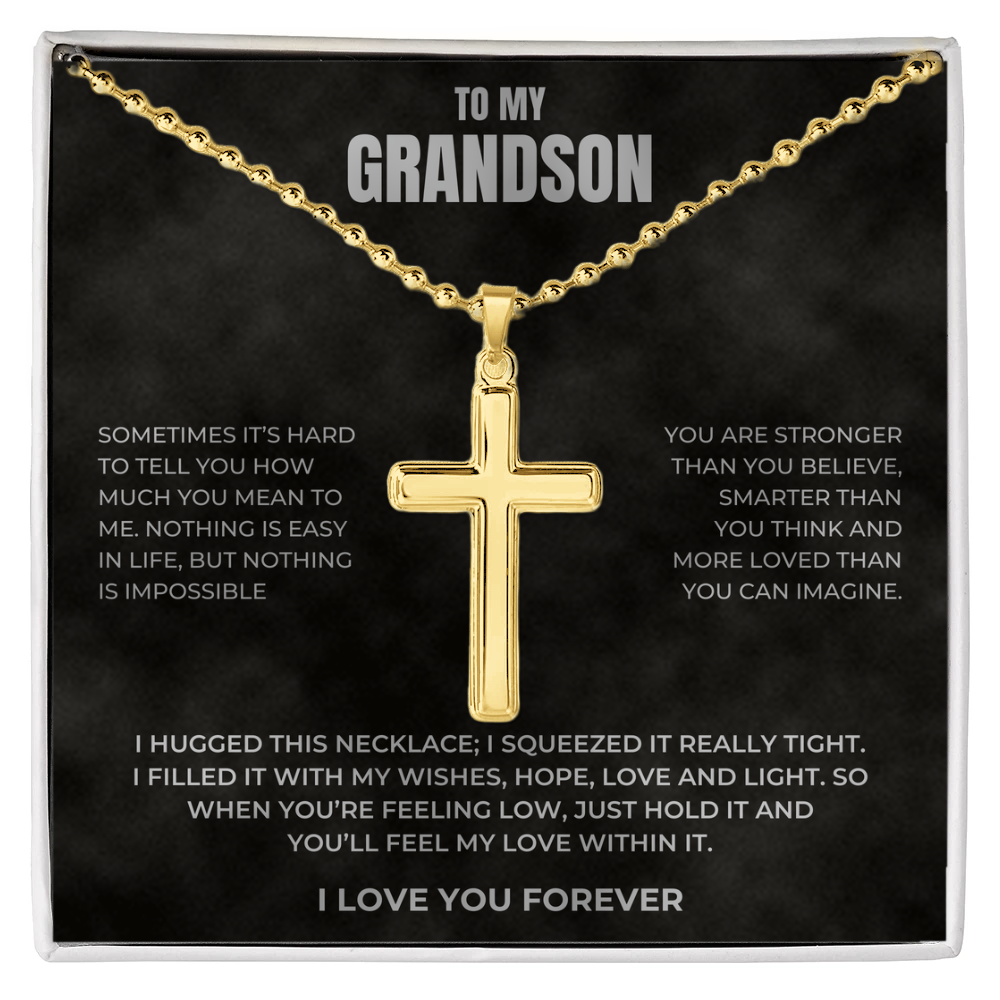 To my Grandson - Cross Necklace