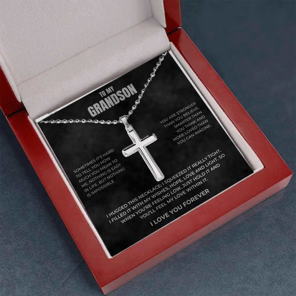 To my Grandson - Cross Necklace