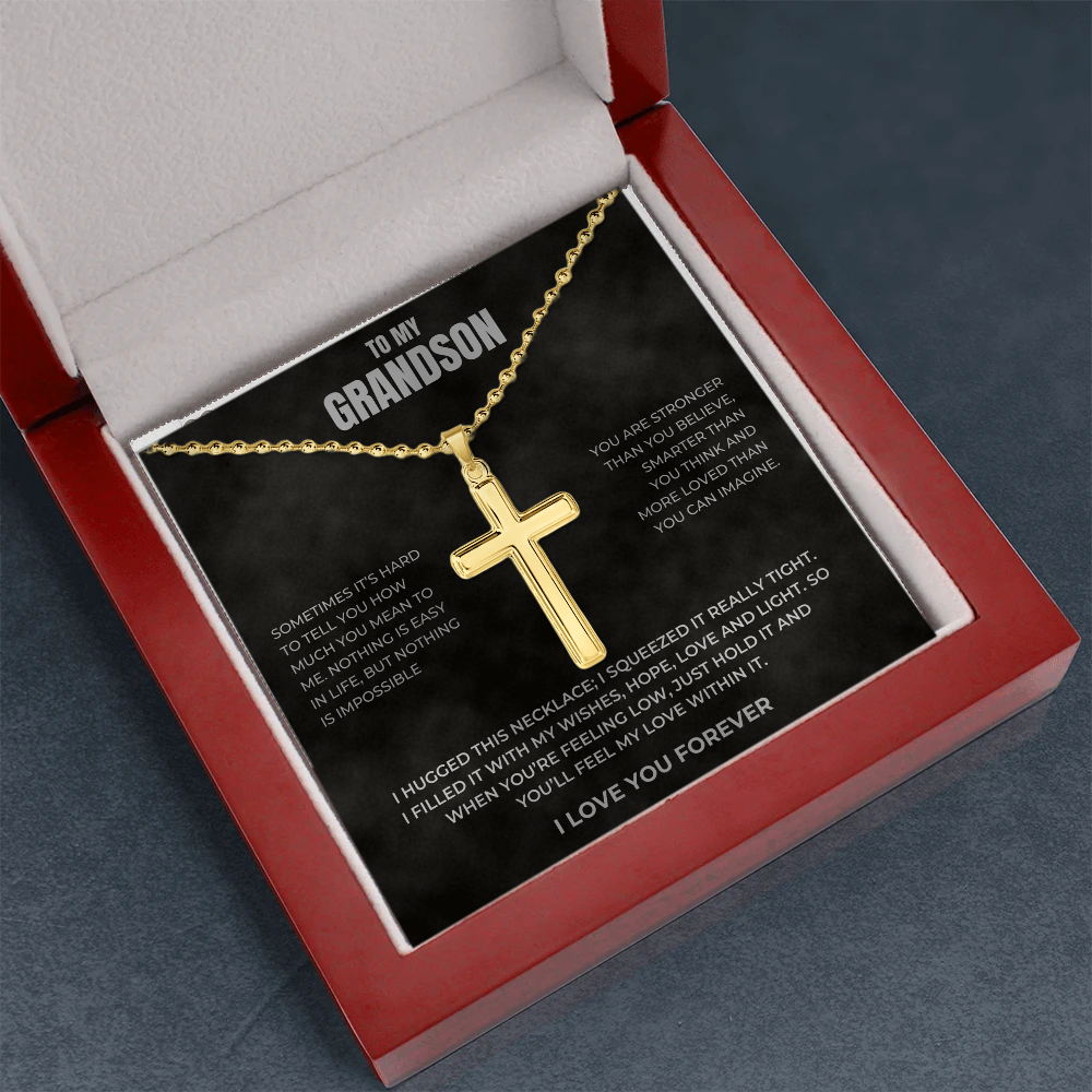 To my Grandson - Cross Necklace