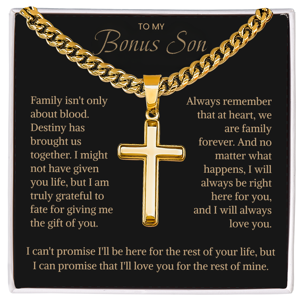 To my Bonus Son - Artisan Cross Chain