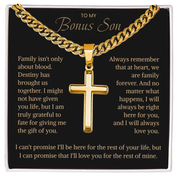 To my Bonus Son - Artisan Cross Chain