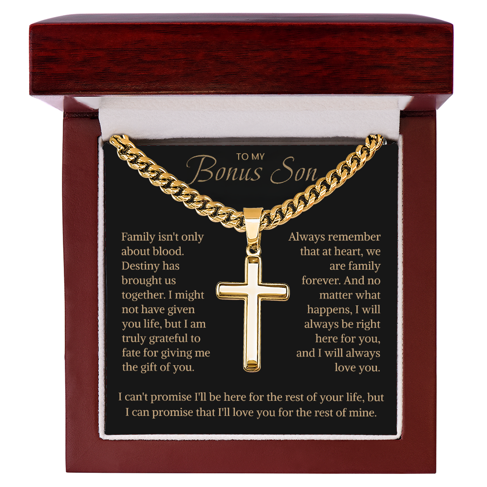 To my Bonus Son - Artisan Cross Chain