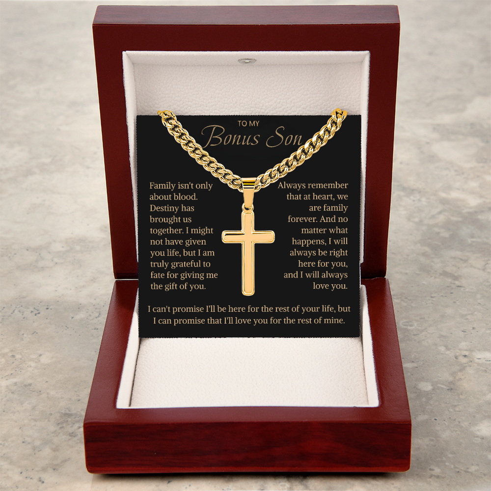 To my Bonus Son - Artisan Cross Chain