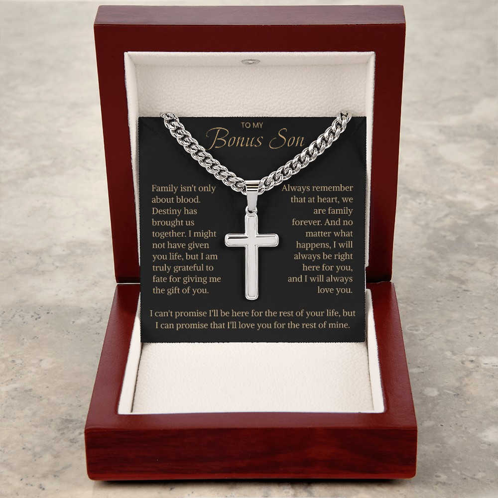 To my Bonus Son - Artisan Cross Chain