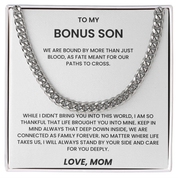 To my Bonus Son - Cuban Link Chain