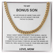 To my Bonus Son - Cuban Link Chain