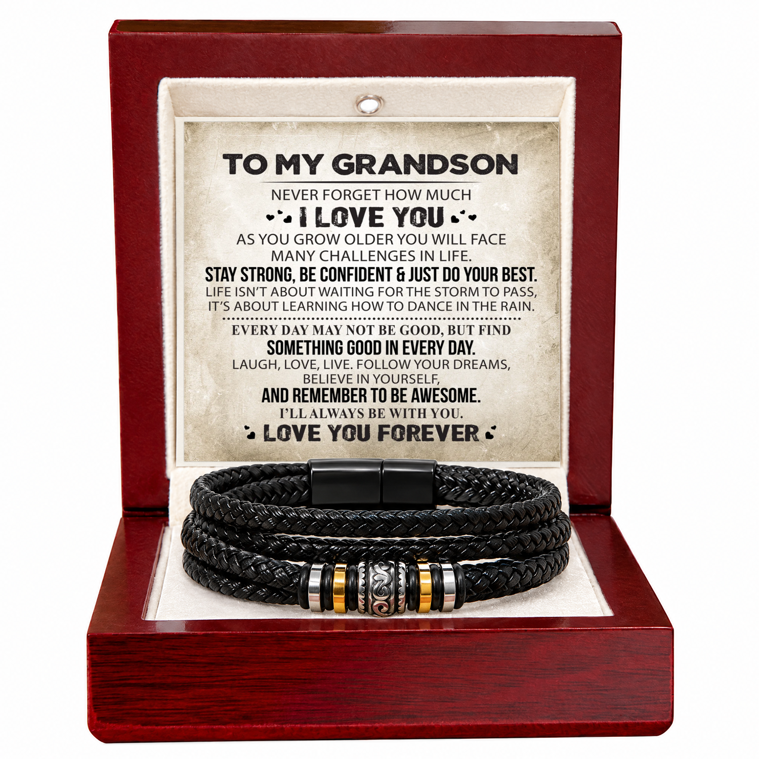 To my Grandson - Love You Forever Bracelet