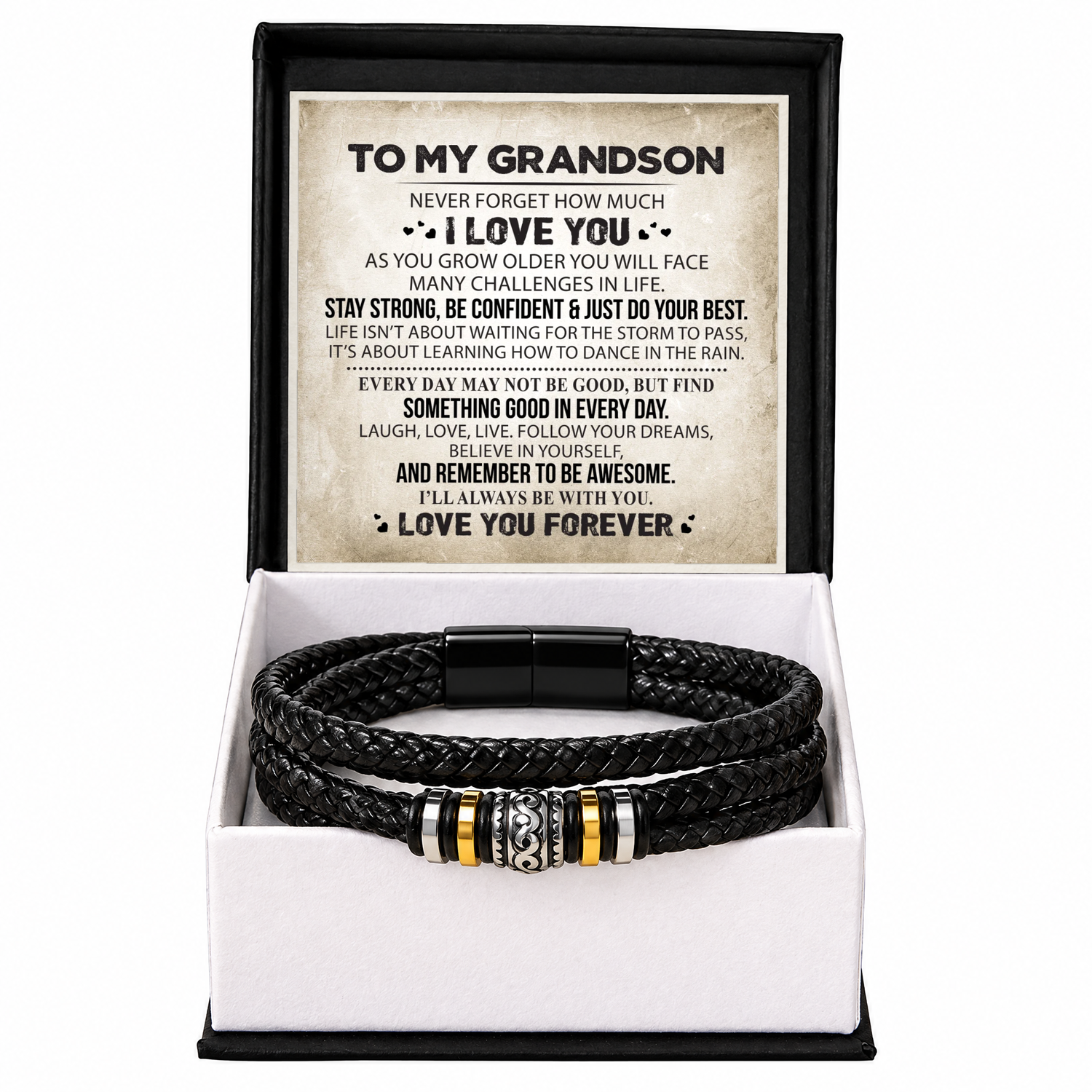 To my Grandson - Love You Forever Bracelet