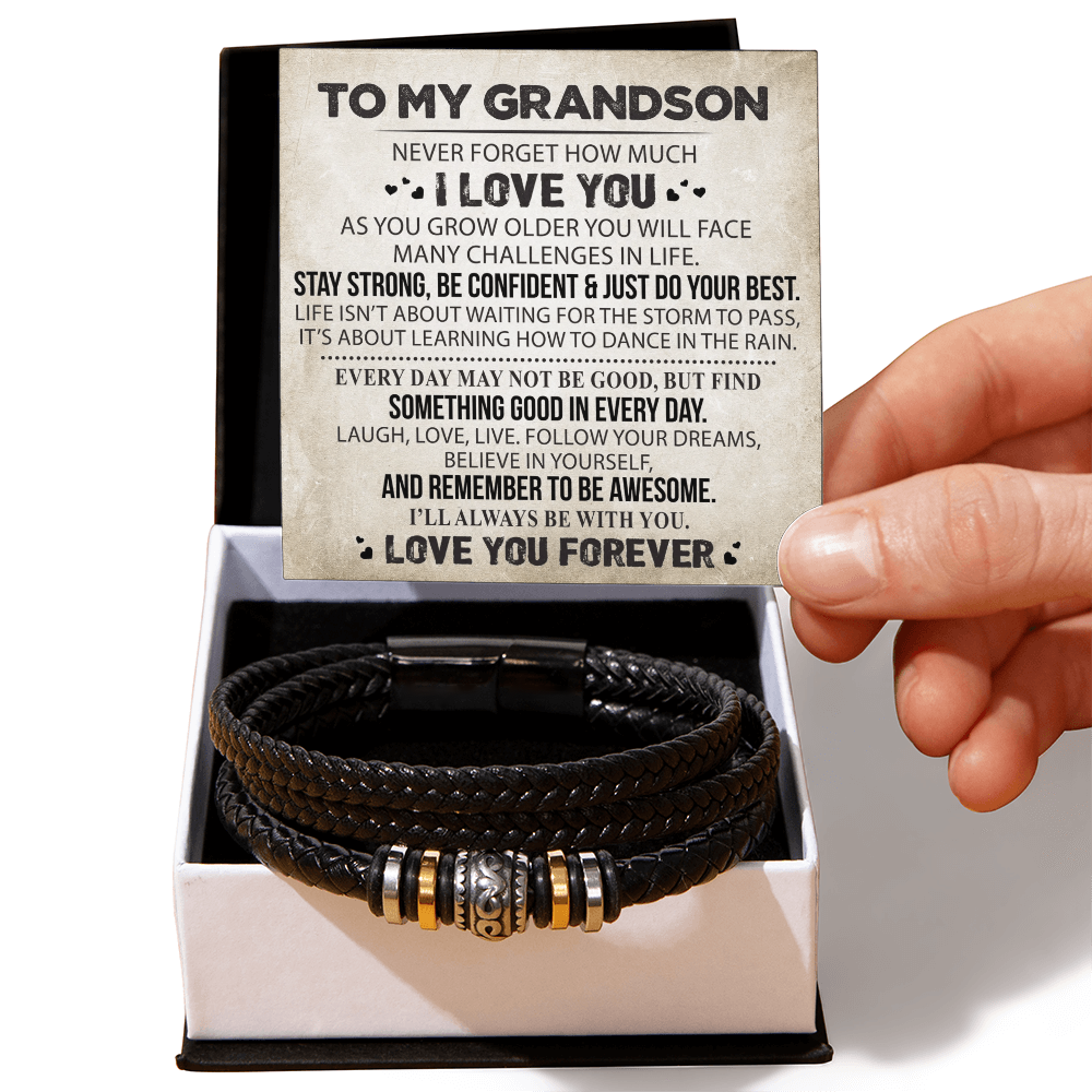 To my Grandson - Love You Forever Bracelet