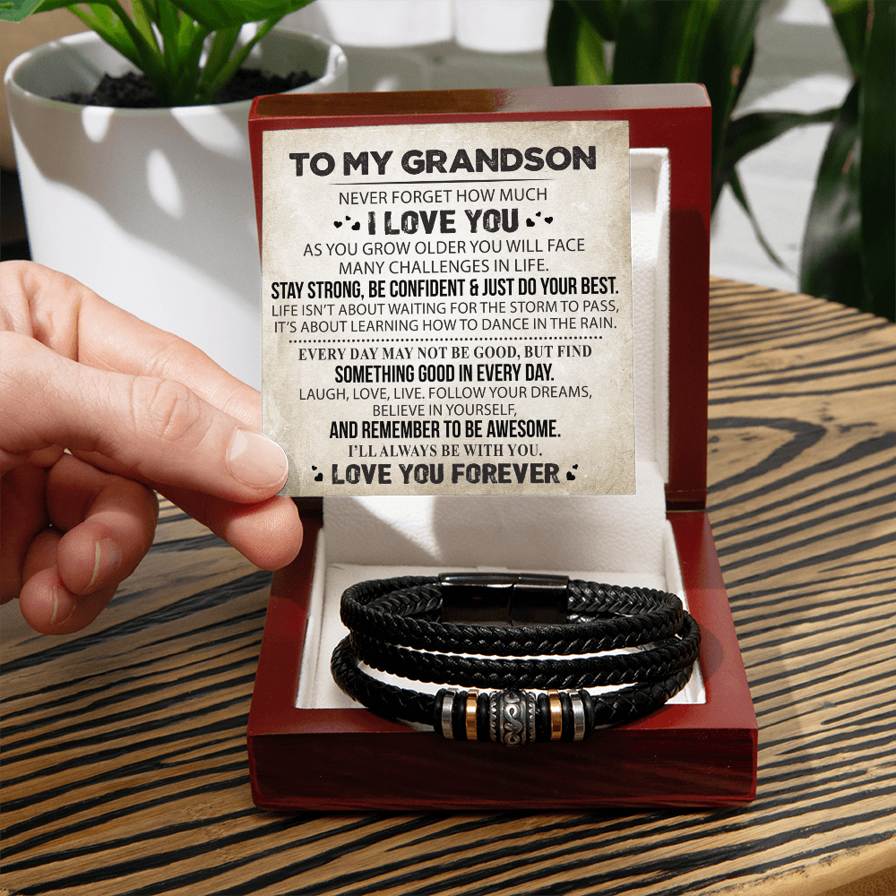 To my Grandson - Love You Forever Bracelet