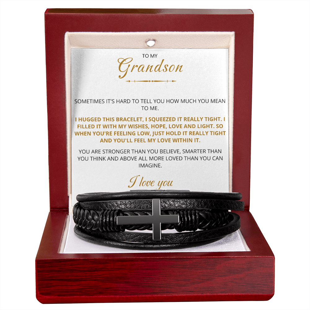 To my Grandson - Cross Bracelet