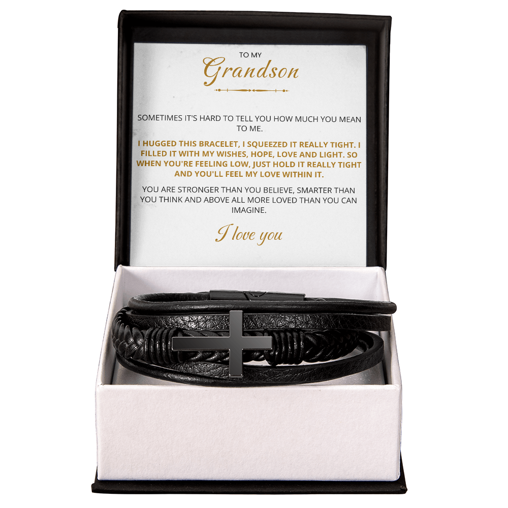 To my Grandson - Cross Bracelet