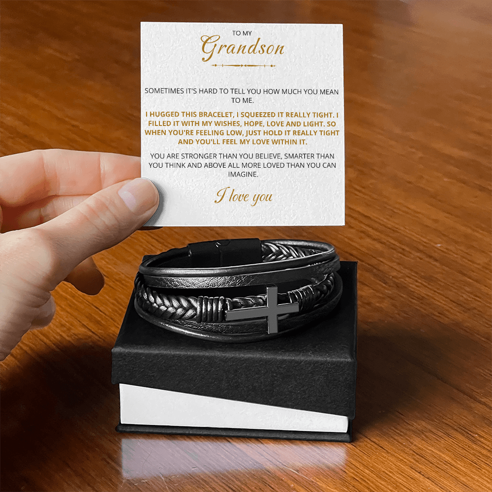 To my Grandson - Cross Bracelet