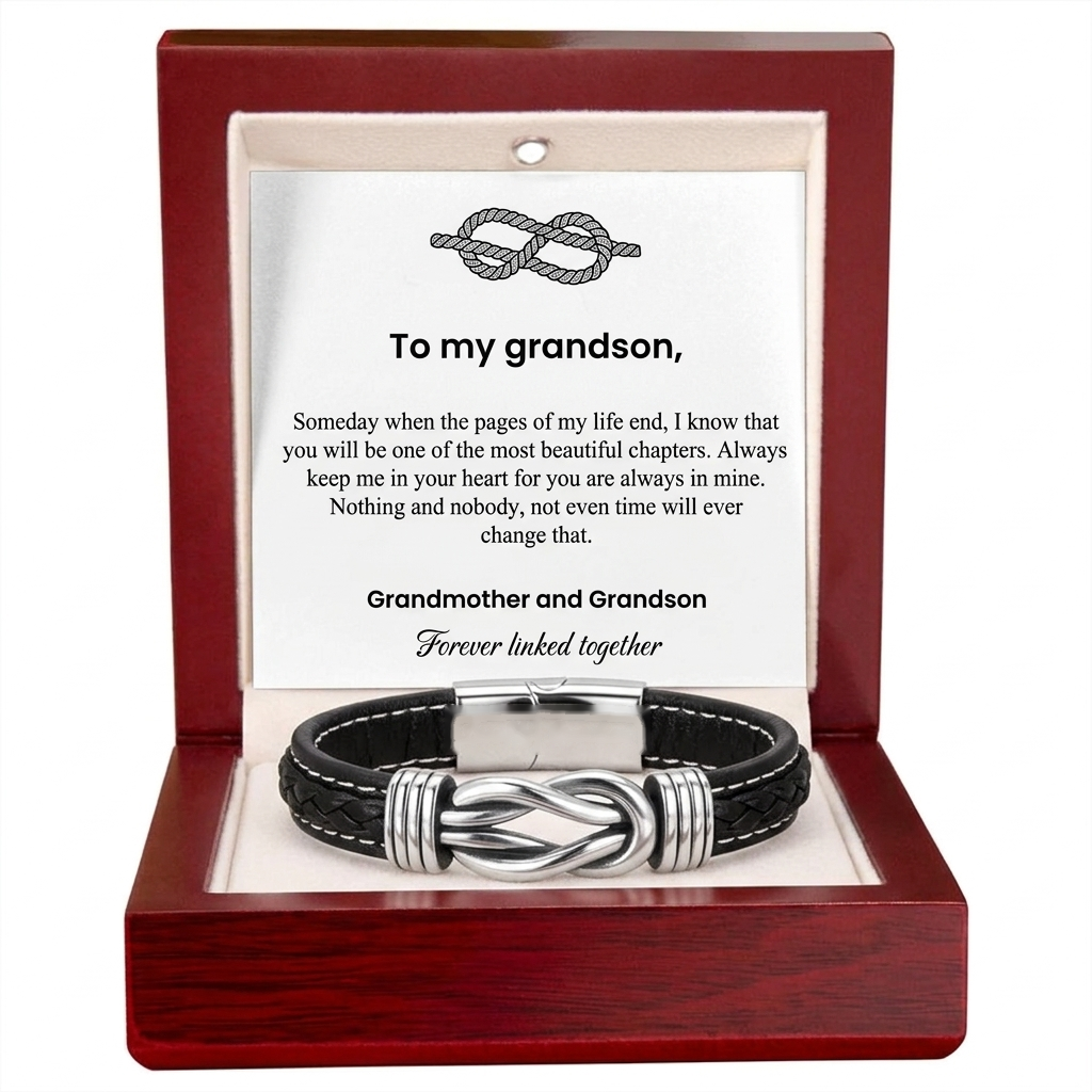 To my Grandson - Love Knot Bracelet