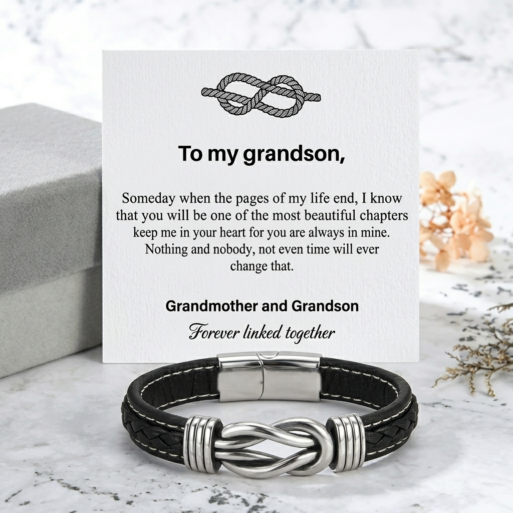 To my Grandson - Love Knot Bracelet