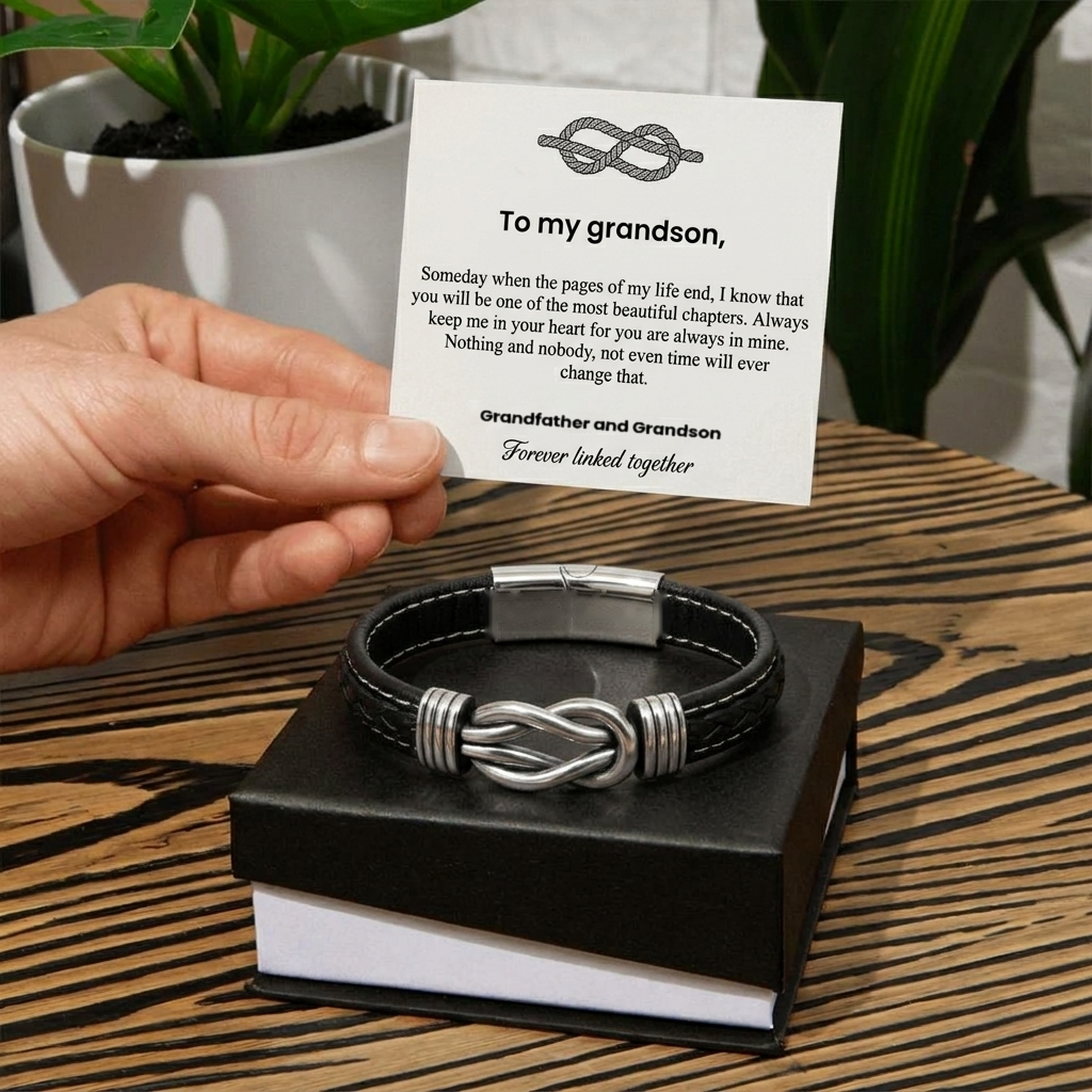To my Grandson - Love Knot Bracelet - from Grandpa