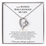 To the Woman Who Changed My Life - Heart Necklace