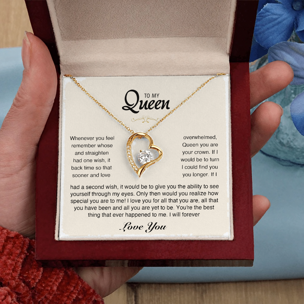 To my Queen - Eternal Heart Necklace