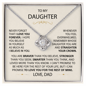 To my Daughter - Eternal Knot Necklace