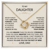 To my Daughter - Eternal Love Knot Necklace