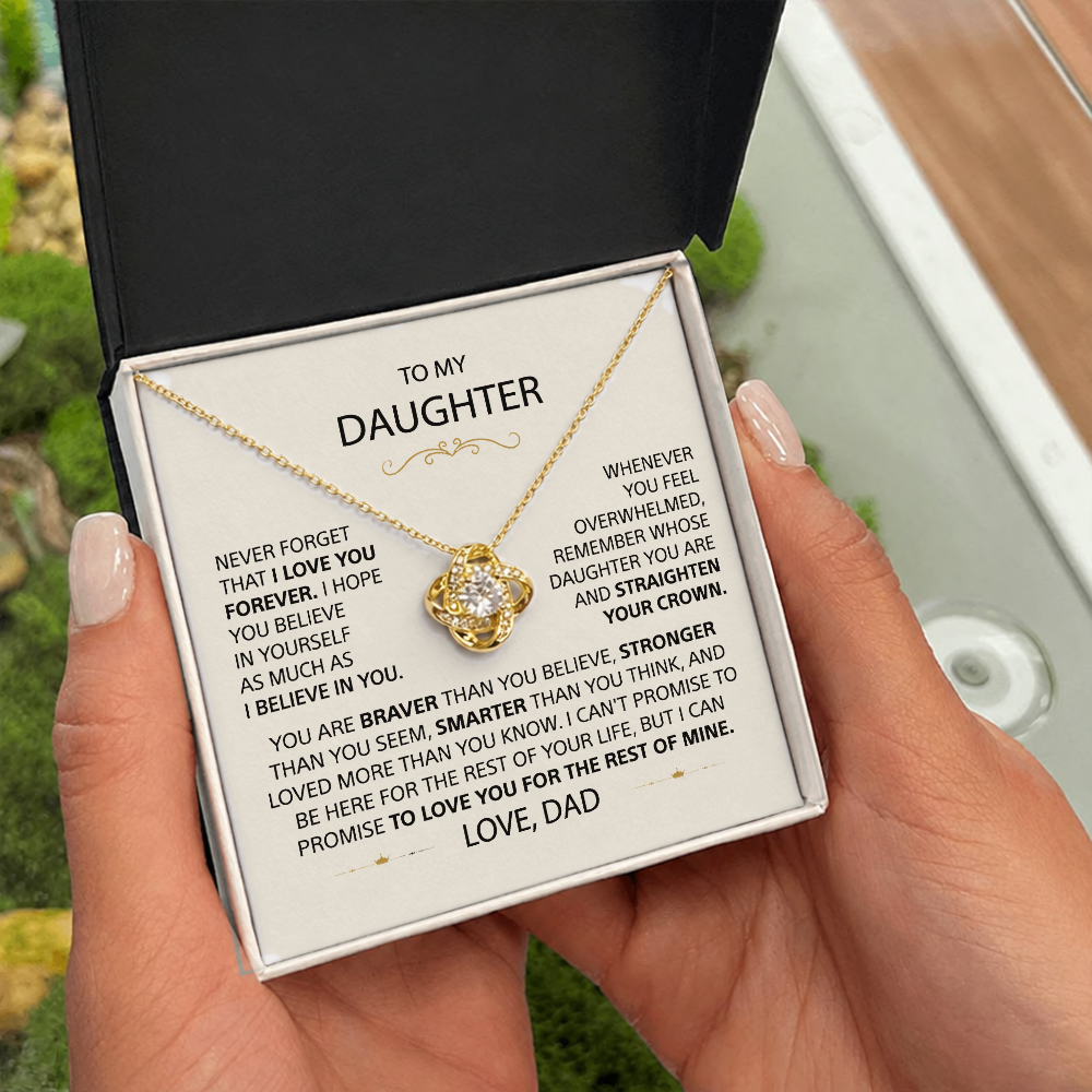 To my Daughter - Eternal Knot Necklace