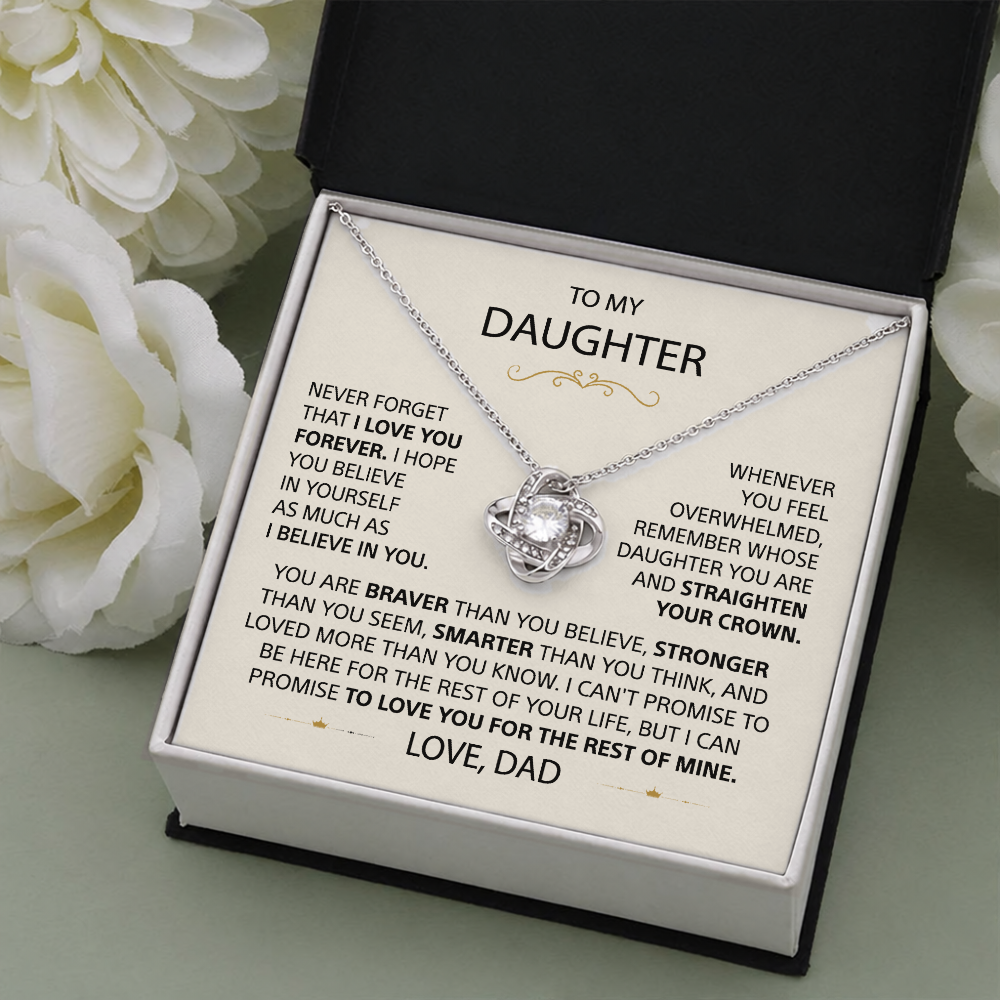 To my Daughter - Eternal Knot Necklace