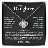 To my Daughter - Forever Knot Necklace