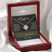 To my Daughter - Golden Love Knot Necklace