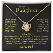 To my Daughter - Golden Love Knot Necklace