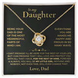 To my Daughter - Golden Love Knot Necklace