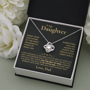 To my Daughter - Golden Love Knot Necklace