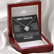 To my Bonus Daughter - Forever Family Knot Necklace