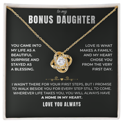 To my Bonus Daughter - Forever Family Knot Necklace