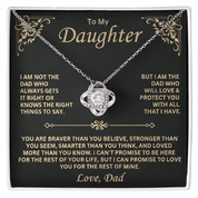 To my Daughter - Love Knot Necklace, Dad