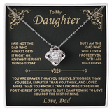 To my Daughter - Love Knot Necklace, Dad