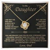 To my Daughter - Love Knot Necklace, Dad
