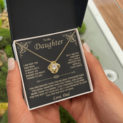 To my Daughter - Love Knot Necklace, Dad